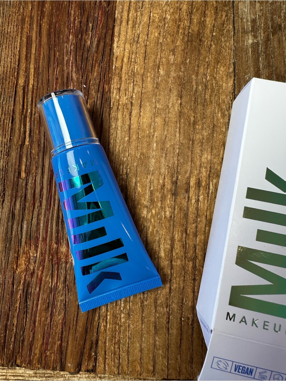 Milk Makeup White Packaging with Metallic Silver Logo